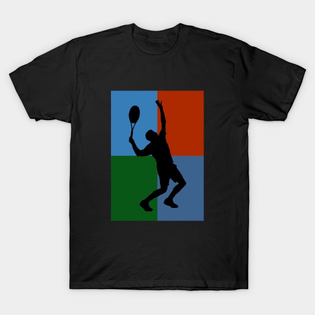 Tennis Grand Slam Courts Serve T-Shirt by latebirdmerch